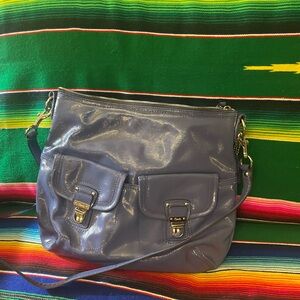 Coach Daisy liquid gloss Periwinkle Blue leather hobo bag (F23401)